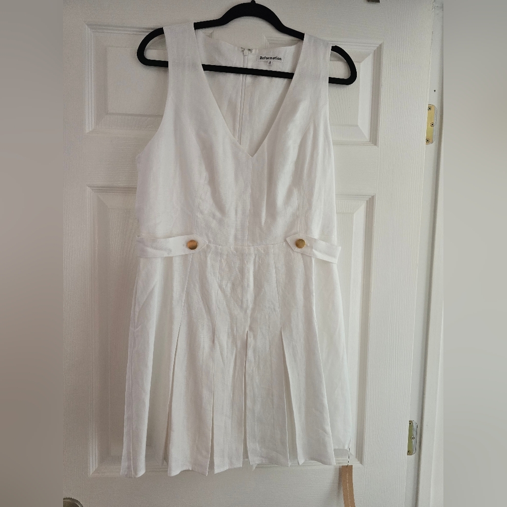 New Refermation Kristin linen dress